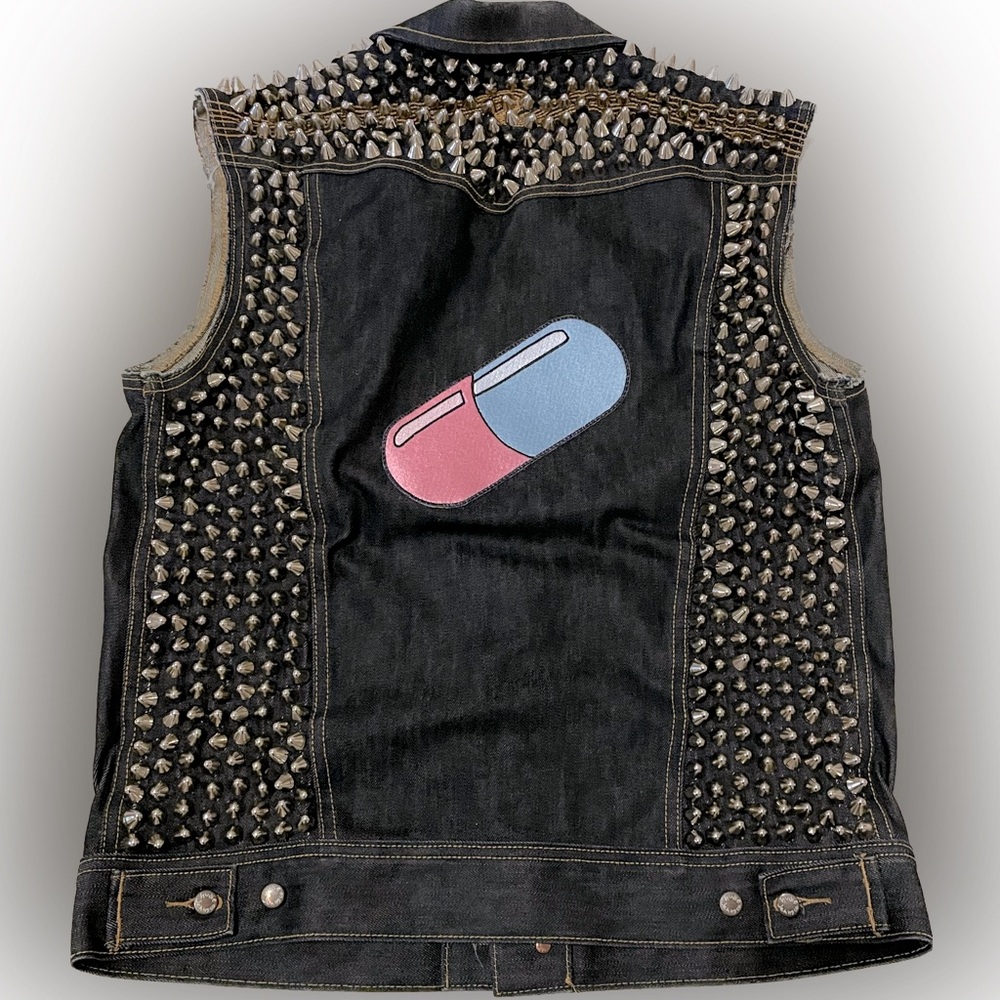 Akira raw denim battle vest. - Picture 1 of 2